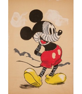 Drawing of Tribal Mickey by Garth Bowden