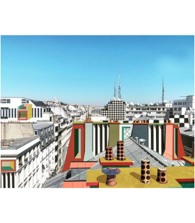 Photography and digital drawning Paris Memphis by Stephane Franck Berthelot - Sacré Cœur